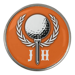 Custom Elegant Golf Monogram Design Ball Marker