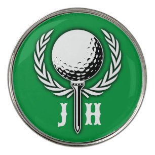 Custom Elegant Golf Monogram Design Ball Marker