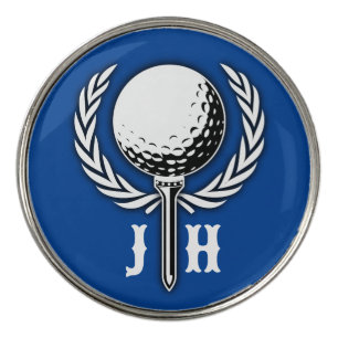 Custom Elegant Golf Monogram Design Ball Marker