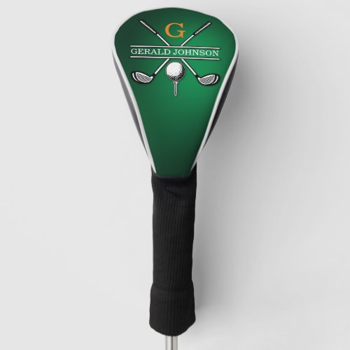 Custom Elegant Golf Monogram Design Golf Head Cover