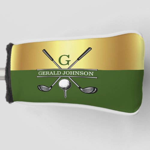 Custom Elegant Golf Monogram Golf Head Cover