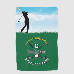 Custom Elegant Golf Monogram Party Design Golf Towel