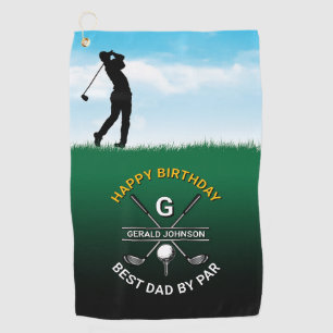 Custom Elegant Golf Monogram Party Design Towel