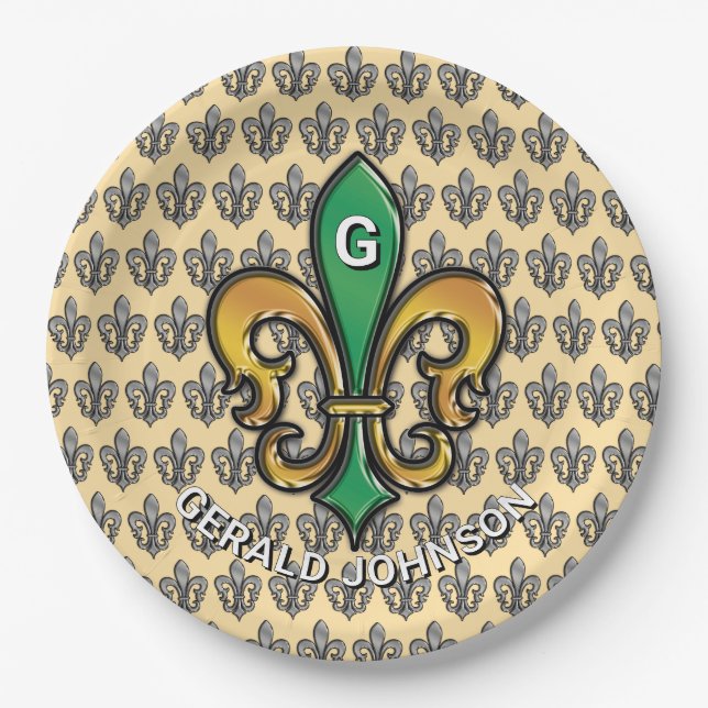 Custom Elegant Golf Party Design Paper Plates (Front)