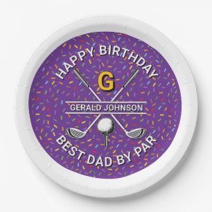 Custom Elegant Golf Party Design Paper Plates