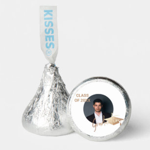 Custom Elegant Graduation Photo Edible Food Gifts Hershey®'s Kisses®