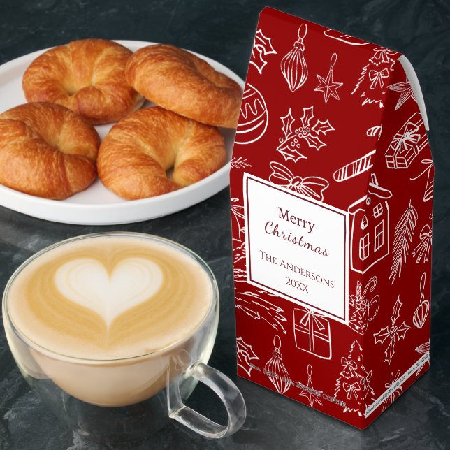 Custom Elegant Holiday Doodles Roasted Coffee (Breakfast)