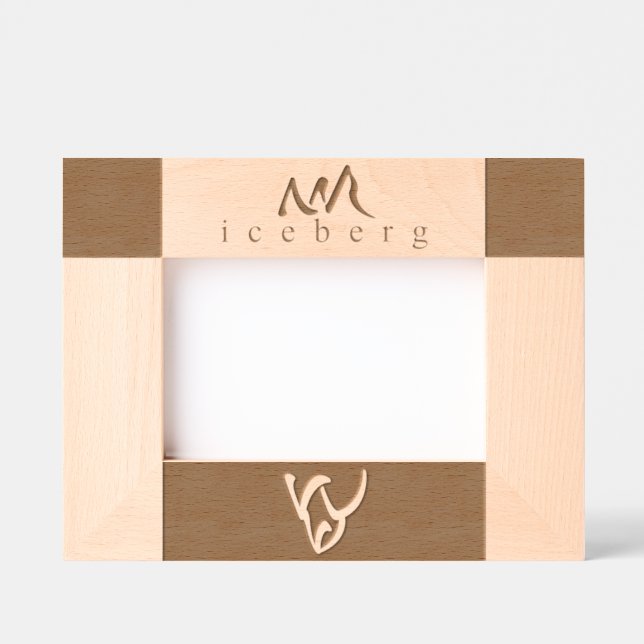 Custom Elegant Inspirational Iceberg Line Art Engraved Frames (Front)