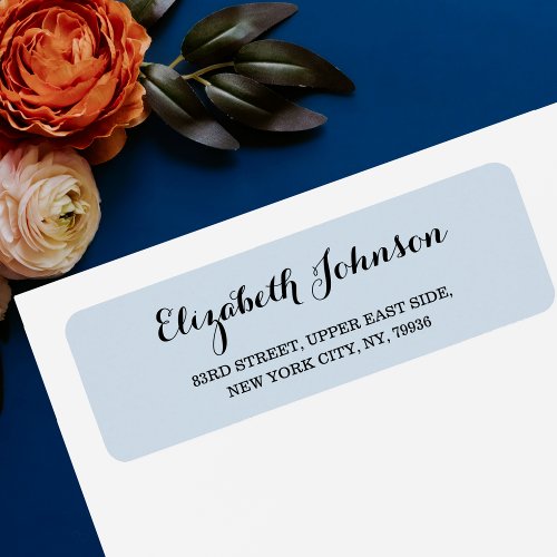 Custom Elegant Light Dusty Blue Return Address Label