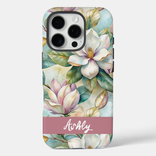 Custom Elegant Magnolias Case-Mate iPhone Case (Back)