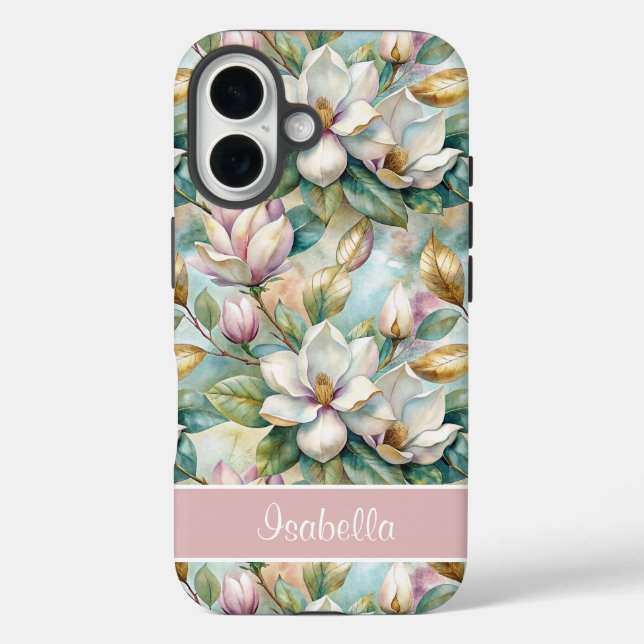 Custom Elegant Magnolias Case-Mate iPhone Case (Back)