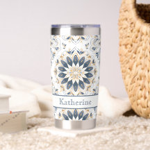 Custom Elegant Mandala Gold Navy