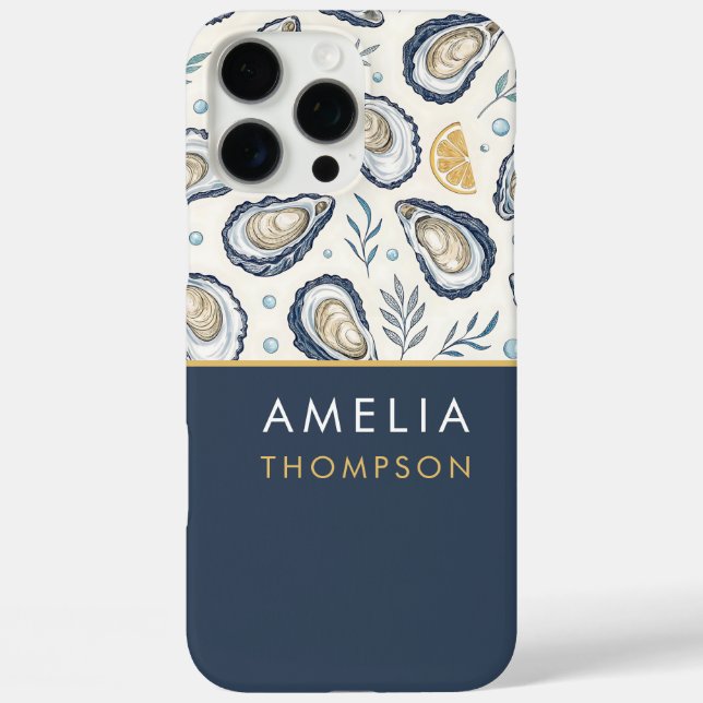 Custom Elegant Marine Oysters Case-Mate iPhone Case (Back)