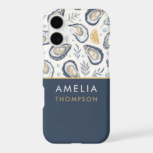 Custom Elegant Marine Oysters iPhone 17 Case