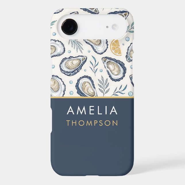Custom Elegant Marine Oysters Case-Mate iPhone Case (Back)
