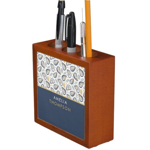 Custom Elegant Marine Oysters Desk Organizer