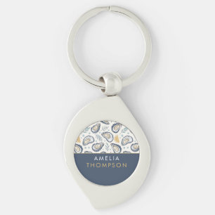 Custom Elegant Marine Oysters Keychain