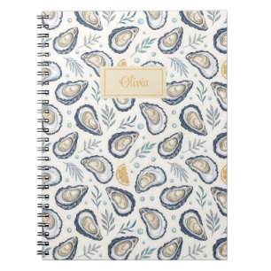 Custom Elegant Marine Oysters Notebook