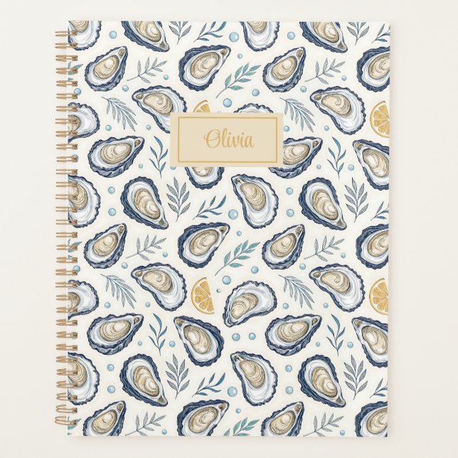 Custom Elegant Marine Oysters Planner (Front)