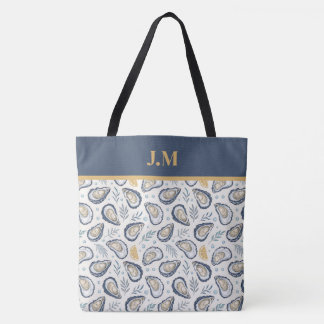 Custom Elegant Marine Oysters Tote Bag