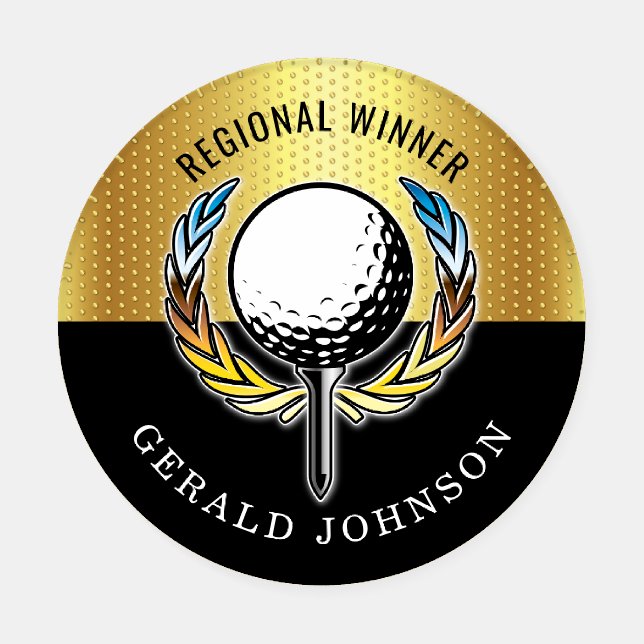 Custom Elegant Minimalist Golf Monogram Design Coaster Set (Single)