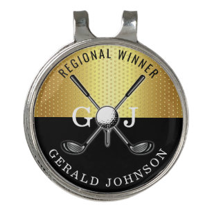 Custom Elegant Minimalist Golf Monogram Design Hat Clip