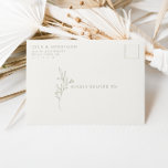Custom Elegant Minimalist Ivory & Olive Wedding Envelope<br><div class="desc">We are always adding new designs weekly!</div>