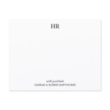 Custom Elegant Minimalist Monogram Thank You