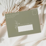 Custom Elegant Minimalist Olive Wedding Envelope<br><div class="desc">We are always adding new designs weekly!</div>