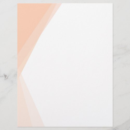 Custom Elegant Modern Apricot White Color Blank Letterhead
