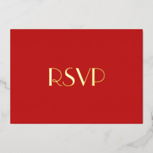 Custom Elegant Modern Christmas Holiday Party RSVP Foil Invitation