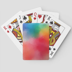 Custom Elegant Modern Colorful Abstract Template Poker Cards