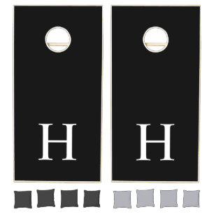 Custom Elegant Modern Family Monogram Cornhole Set