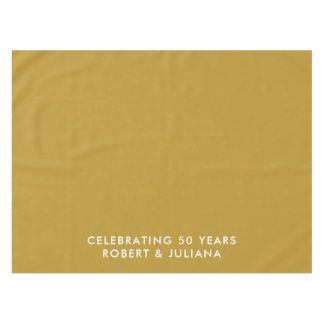 Custom Elegant Modern Gold 50th Anniversary Party Tablecloth