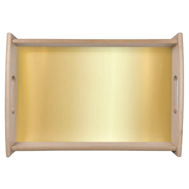 Custom Elegant Modern Gold Look Template Serving Tray (Front)