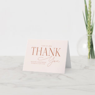 Custom Elegant Modern Graduation Thank You Cards