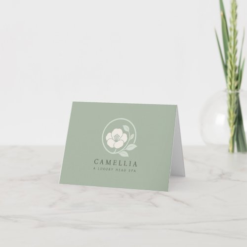 Custom Elegant Modern Head Spa Folded Note Card