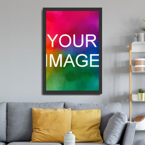 Custom Elegant Modern HQ Black Metal Large Framed Art