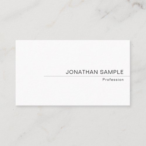 Custom Elegant Modern Minimalistic Template Business Card