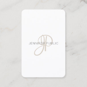Custom Elegant Modern Monogrammed Template Business Card