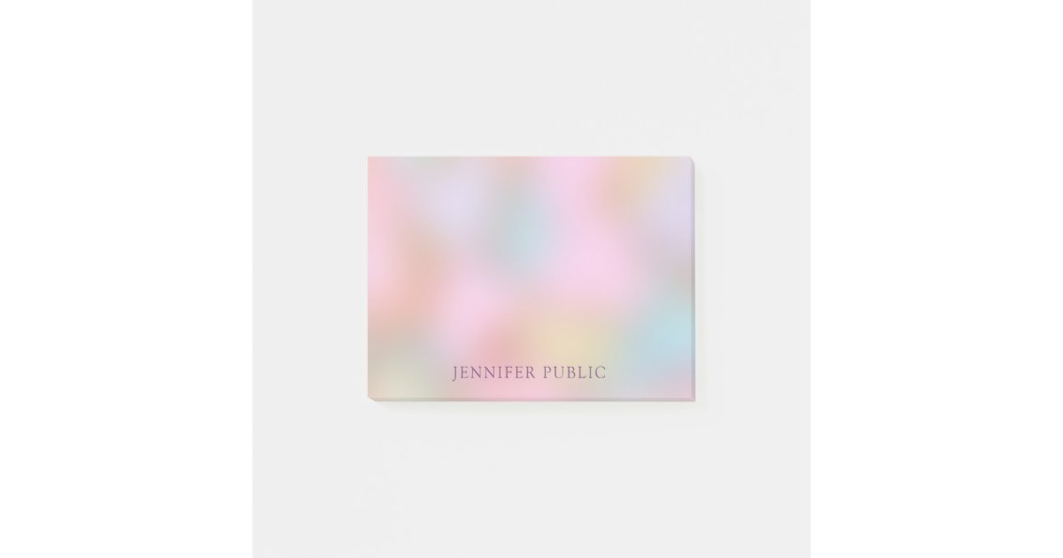 Custom Elegant Modern Pastel Colors Template Post-it Notes | Zazzle