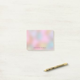 Custom Elegant Modern Pastel Colors Template Post-it Notes | Zazzle