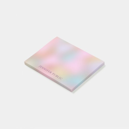 Custom Elegant Modern Pastel Colors Template Post-it Notes | Zazzle
