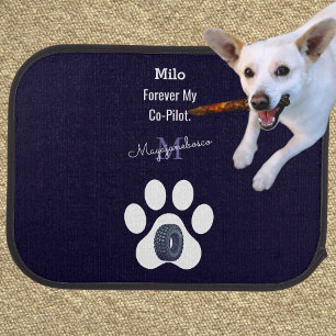 Custom Elegant Modern Pet Dog Mom Monogram Set of Car Floor Mat