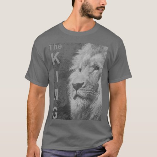 Custom Elegant Modern Pop Art Lion Head Mens T_Shirt