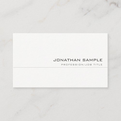 Custom Elegant Modern Professional Minimalist Business Card