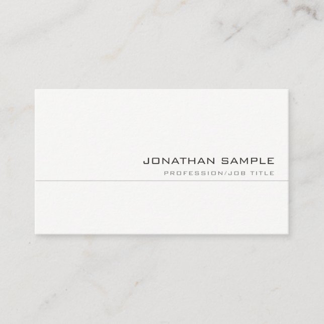 Custom Elegant Modern Professional Minimalist Business Card (Front)