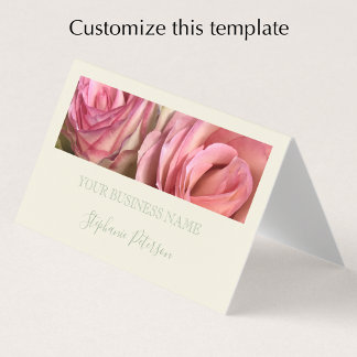 Custom Elegant Modern Sage Green Photo Template  Business Card