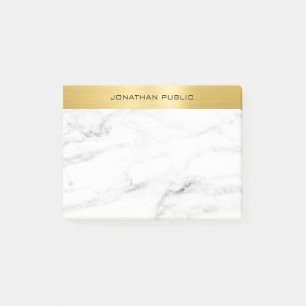 Custom Elegant Modern Simple Gold Marble Template Post-it Notes