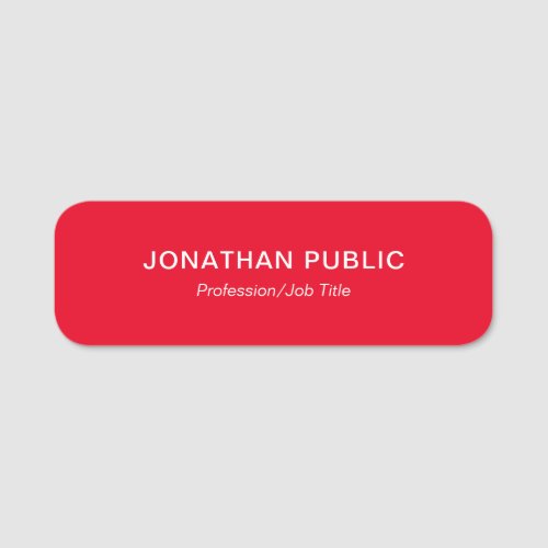 Custom Elegant Modern Simple Template Rounded Name Tag